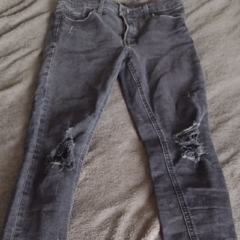 Express Women's Charcoal Skinny Jeans
